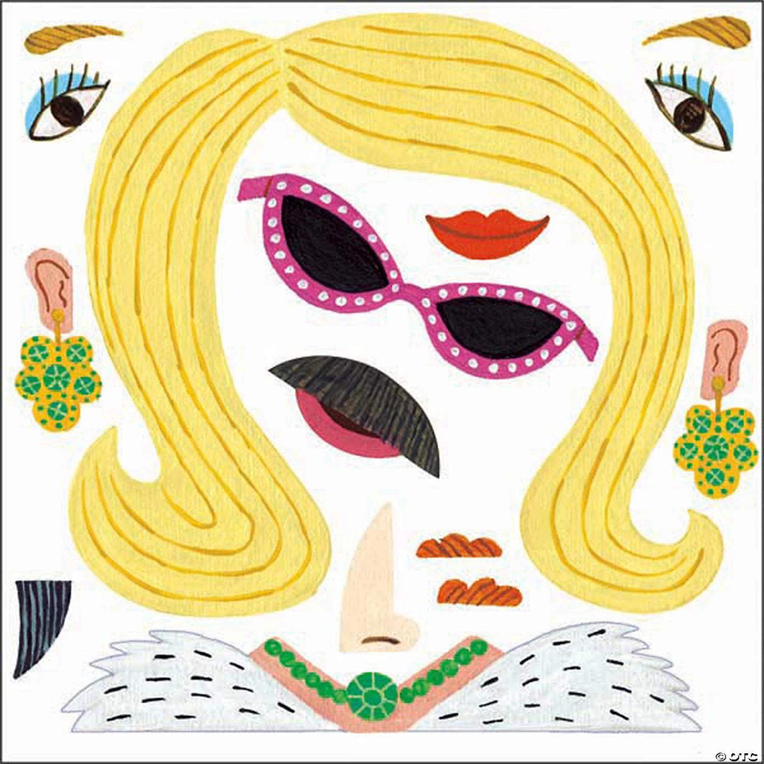 MW Funny Faces Reusable Sticker Tote 5 MW Funny Faces Reusable Sticker Tote - Image 3