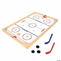 MW GoSports: Ice Pucky Wooden Table Top Hockey Game