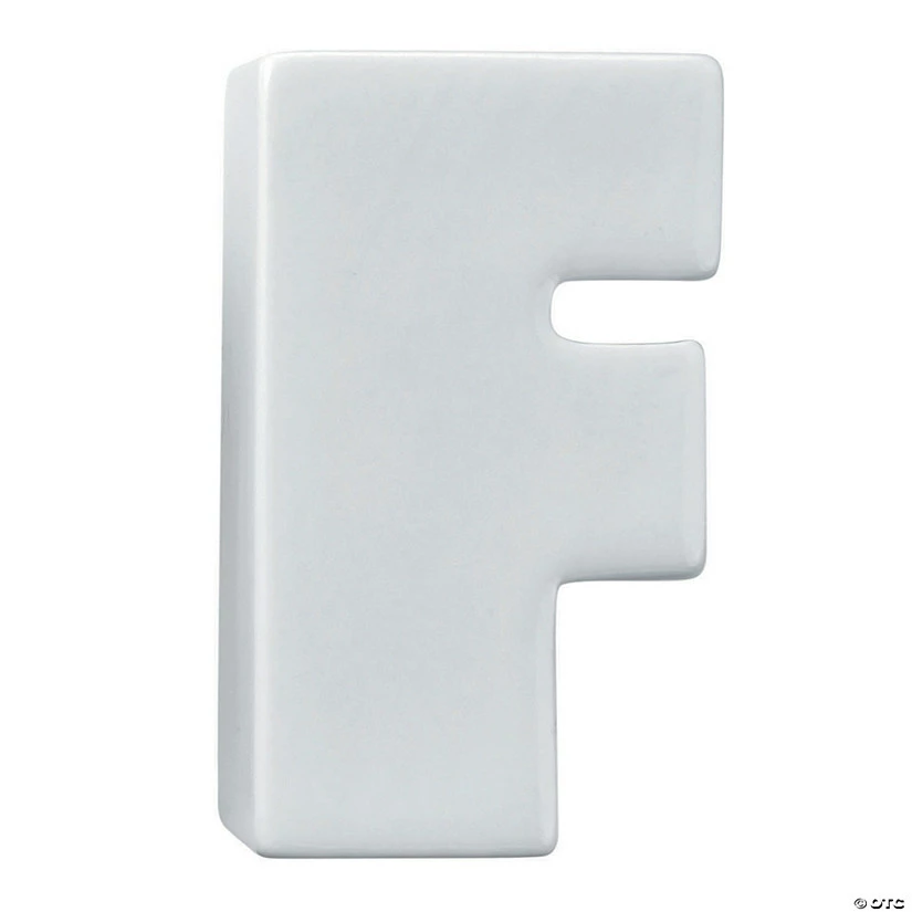 MW Paint Your Own Porcelain Letter F 3 MW Paint Your Own Porcelain Letter F