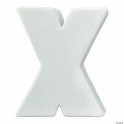 MW Paint Your Own Porcelain Letter X