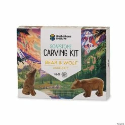 MW Soapstone Carving Kits: Bear & Wolf