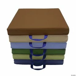 MW SoftScape 15" Square Floor Cushions, 6-Piece - Earthtone