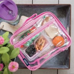 MW Wildkin Clear With Pink Trim Lunch Box -Creative Activities Sales wildkin clear with pink trim lunch box14110592 a05
