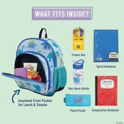 MW Wildkin: Dinosaur Land 12 Inch Backpack -Creative Activities Sales wildkin dinosaur land 12 inch backpack14110655 a02