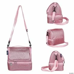 MW Wildkin - Pink Glitter Two Compartment Lunch Bag -Creative Activities Sales wildkin pink glitter two compartment lunch bag14110700 a05